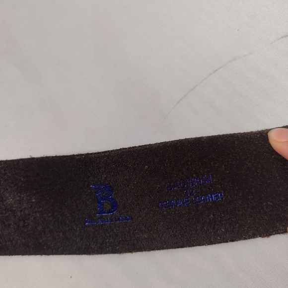 Bill Adler Studio Women's Leather Belt 32 Distressed Crackle Abstract Buckle W - Picture 6 of 6